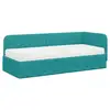 Image de Vidaxl cadre de lit d'angle turquoise 80 x 200 cm velours