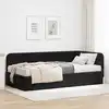 Image de Cadre De Lit D'angle Noir 90 X 190 Cm Velours Vidaxl
