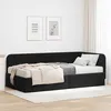 Image de Cadre de lit dangle avec matelas - vidaXL - 90x190 cm - Velours - Noir - Design en L - Cadre à lattes - Polyvalent