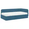 Image de Vidaxl cadre de lit d'angle bleu 90 x 200 cm velours