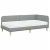 Image de Vidaxl cadre de lit d'angle gris clair 90 x 190 cm tissu