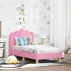 Image de vidaXL Cadre de lit pour tout-petit avec tête de lit Rose 70 x 140 cm 42011042