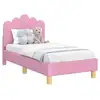 Image de Vidaxl cadre de lit pour tout-petit avec tête de lit rose 70 x 140 cm