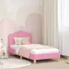 Image de Cadre De Lit Pour Enfants Avec Tête De Lit Rose 80 X 160 Cm Vidaxl