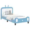 Image de Vidaxl cadre de lit pour enfants avec tête de lit bleu 90 x 200 cm pu