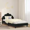 Image de Cadre de lit pour enfants - vidaXL - 90x200 cm - Noir - Velours - Bois dingénierie - Poches de rangement