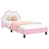 Image de Vidaxl cadre de lit pour enfants avec tête de lit rose 90 x 190 cm pu