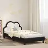 Image de Cadre De Lit Pour Enfants Avec Tête De Lit Noir 90 X 200 Cm Pu Vidaxl