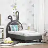 Image de Cadre De Lit Pour Tout-petit Avec Tête De Lit Gris Clair Pu Vidaxl