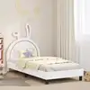 Image de Cadre De Lit Pour Enfants Avec Tête De Lit Blanc 90 X 190 Cm Pu Vidaxl
