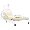 Image de Vidaxl cadre de lit pour enfants avec tête de lit blanc 90 x 190 cm pu
