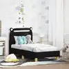 Image de Cadre De Lit Pour Tout-petit Avec Tête De Lit Noir 70 X 140 Cm Vidaxl