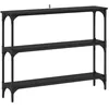Image de Table console moderne - vidaXL - Chêne noir - 100x225x75 cm - Bois dingénierie - Cadre métal - 3 étagères