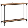 Image de Table console industrielle - vidaXL - Bois ancien - 101x305x75 cm - Bois dingénierie - Cadre en acier