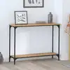 Image de Table Console Avec Étagère Chêne Artisanal 101 X 30.5 X 75 Cm Vidaxl