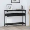 Image de Table Console Chêne Noir 100 X 29 X 75 Cm Bois D'ingénierie Vidaxl