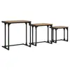 Image de Vidaxl table basse gigogne 3 pcs chêne artisanal bois d'ingénierie