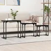 Image de Table gigogne - VIDAXL - 883533 - Plateau bois dingénierie - Cadre acier noir - Set 3 empilable