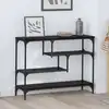 Image de Table Console Chêne Noir 100 X 30 X 75 Cm Bois D'ingénierie Vidaxl