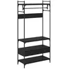 Image de Armoire industrielle - vidaXL - Chêne Noir - 89x39x184.5 cm - Bois dingénierie - Style industriel