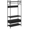 Image de Vidaxl armoire chêne noir 89 x 39 x 184.5 cm bois d'ingénierie