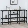 Image de Table Console Chêne Noir 160 X 29 X 80 Cm Bois D'ingénierie Vidaxl