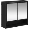 Image de Armoire miroir de salle de bain - vidaXL - Chêne noir - 65x20x60 cm - Bois dingénierie - Miroir intégré