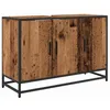 Image de Meuble sous lavabo moderne - vidaXL - Bois ancien - 90x33x60 cm - Bois dingénierie - Finition mate - Pieds en acier