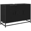 Image de Vidaxl cabinet de salle de bain avec porte chêne noir 90 x 33 x 60 cm