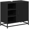 Image de Vidaxl cabinet de salle de bain avec porte chêne noir 65 x 33 x 60 cm