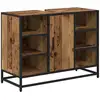 Image de Vidaxl cabinet de salle de bain avec porte bois ancien 80 x 33 x 60 cm