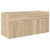 Image de Armoire de salle de bain en bois dingénierie - vidaXL - Chêne Sonoma - 100x385x46 cm - Grand espace de stockage