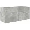 Image de Armoire dévier en bois dingénierie - vidaXL - Gris béton - 100x385x46 cm - Grand espace de stockage