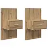 Image de Vidaxl cabinet de chevet 2 pcs chêne artisanal 50 x 32,5 x 80cm