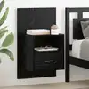 Image de Cabinet De Chevet Avec Tiroir 2 Pcs Chêne Noir 50 X 32,5 X 80cm Vidaxl