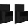 Image de Vidaxl cabinet de chevet avec tiroir 2 pcs chêne noir 50 x 32.5 x 80cm