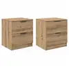 Image de Vidaxl cabinet de chevet 2 pcs chêne artisanal 45 x 39 x 50cm