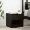 Image de Armoire De Lit Avec Tiroir 2 Pcs Chêne Noir 40 X 39 X 40cm Vidaxl