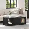 Image de Table Basse Chêne Noir 102 X 50 X 36cm Bois D'ingénierie Vidaxl