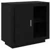 Image de Vidaxl buffet ch  ne noir 80 x 40 x 75 cm bois d'ing ©nierie