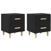 Image de Vidaxl armoire de lit avec tiroir 2 pcs chêne noir 40 x 35 x 47.5cm