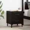 Image de Armoire De Lit Avec Tiroir 2 Pcs Chêne Noir 40 X 35 X 47,5 Cm Vidaxl
