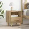 Image de Cabinet De Chevet Avec Tiroir Chêne Artisanal 40 X 35 X 47 Cm Vidaxl