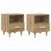 Image de Vidaxl cabinet de chevet 2 pcs chêne artisanal 40 x 35 x 47 cm