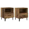 Image de Vidaxl cabinet de chevet 2 pcs bois ancien 40 x 35 x 47.5 cm