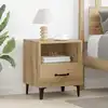 Image de Cabinet De Chevet Avec Tiroir Chêne Artisanal 40 X 35 X 47,5 Cm Vidaxl