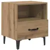 Image de Vidaxl cabinet de chevet avec tiroir chêne artisanal 40 x 35 x 47,5 cm