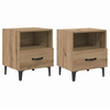 Image de Vidaxl cabinet de chevet 2 pcs chêne artisanal 40 x 35 x 47,5 cm