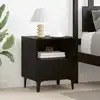 Image de Cabinet De Chevet Avec Tiroir Chêne Noir 40 X 35 X 47.5 Cm Vidaxl