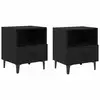 Image de Vidaxl cabinet de chevet 2 pcs chêne noir 40 x 35 x 47.5 cm